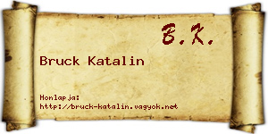 Bruck Katalin névjegykártya